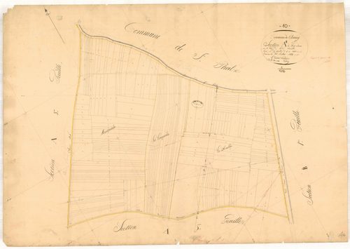 Chamoy, section A dite forêt che, feuille n° 4, parcelles n° 630-826