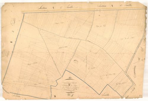 Chamoy, section B dite des plans, feuille n° 1, parcelles n° 1-344