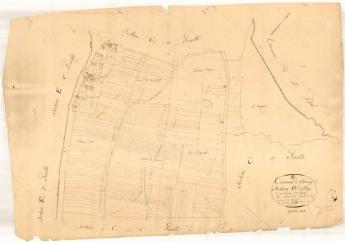 Chamoy, section C dite du village, feuille n° 4, parcelles n° 825-1099