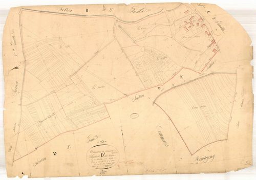 Chamoy, section D dite des vignes, feuille n° 1, parcelles n° 1-292