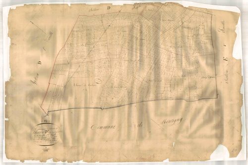 Chamoy, section D dite des vignes, feuille n° 3, parcelles n° 1106-2205
