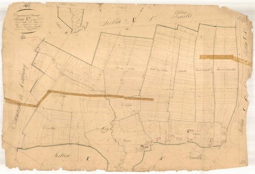 Chamoy, section E dite de Voivres, feuille n° 3, parcelles n° 428-842