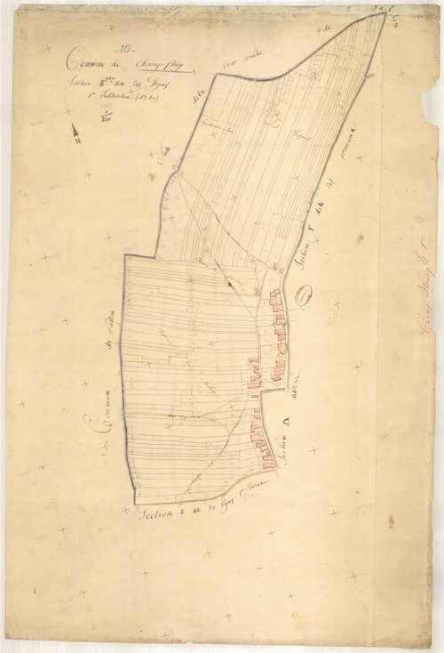 Champfleury, section E dite des vignes, feuille n° 1