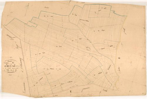 Channes, section A dite de la creuse, feuille n° 3, parcelles n° 770-1057