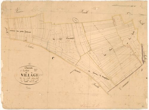 Channes, section B dite du village, feuille n° 3, parcelles n° 1369-1518