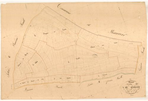 Channes, section D dite du val goyot, feuille n° 1, parcelles n° 1-247