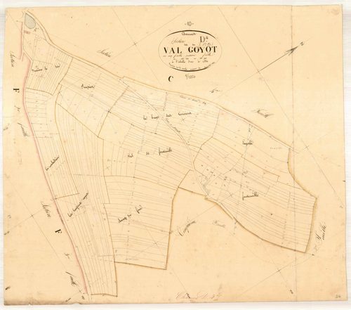 Channes, section D dite du val goyot, feuille n° 4, parcelles n° 606-794