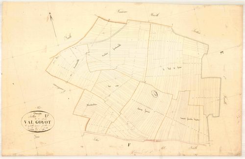 Channes, section D dite du val goyot, feuille n° 5, parcelles n° 795-1026