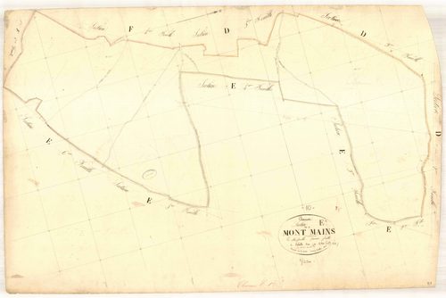 Channes, section E dite mont mains, feuille n° 1, parcelles n° 1-3