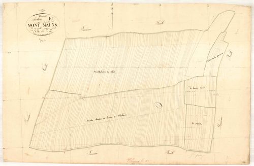 Channes, section E dite mont mains, feuille n° 4, parcelles n° 363-600