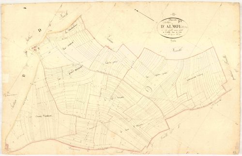 Channes, section F dite site d'almoy, feuille n° 2, parcelles n° 377-647