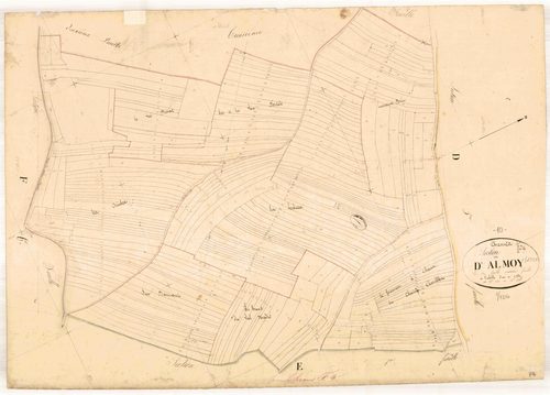Channes, section F dite site d'almoy, feuille n° 4, parcelles n° 749-1018