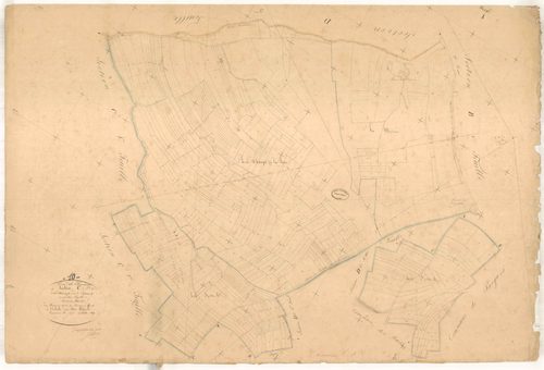 Chaource, section C dite du champ des barres, feuille n° 3, parcelles n° 452-874