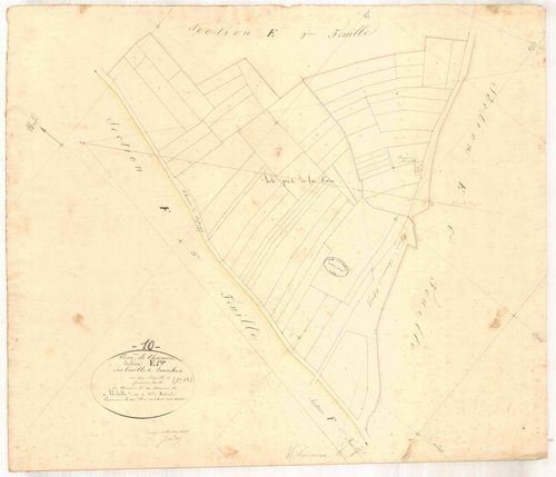 Chaource, section E dite des vieilles fourches, feuille n° 1, parcelles n° 1-60