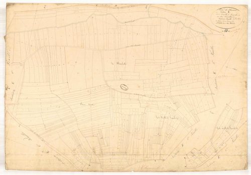 Chaource, section E dite des vieilles fourches, feuille n° 3, parcelles n° 332-739