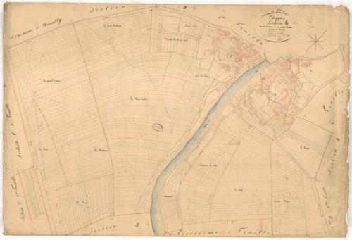 Chappes, section B dite site de chanterêt, feuille n° 4, parcelles n° 989-1674