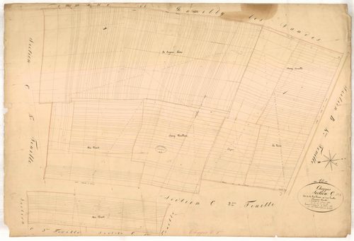 Chappes, section C dite de la voie pousse, feuille n° 1, parcelles n° 1-255