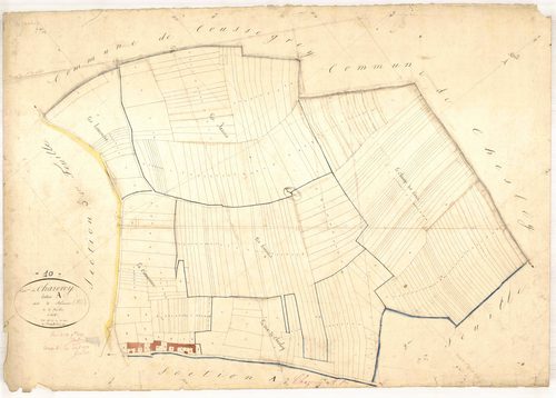 Chaserey, section A dite de blémont, feuille n° 1, parcelles n° 1-262