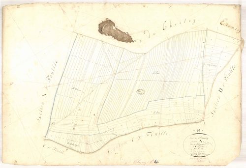 Chaserey, section A dite de blémont, feuille n° 4, parcelles n° 877-1100