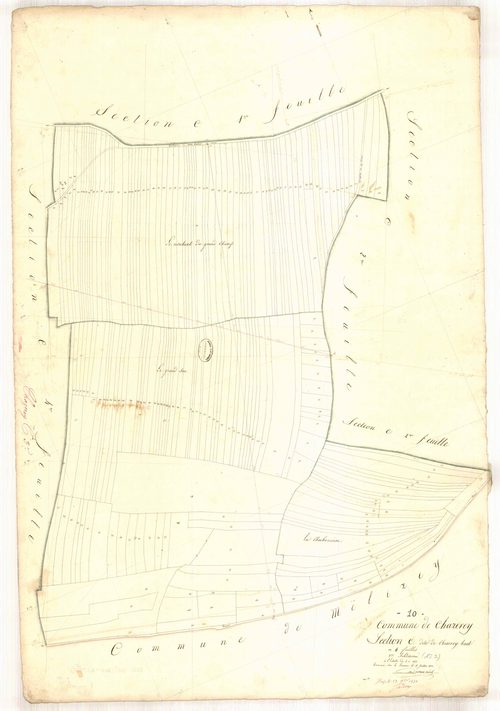 Chaserey, section C dite de Chaserey-haut, feuille n° 3, parcelles n° 609-811