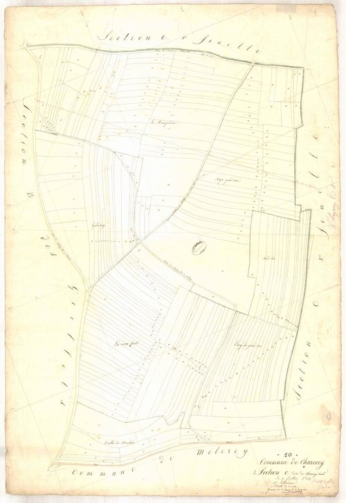 Chaserey, section C dite de Chaserey-haut, feuille n° 4, parcelles n° 812-1056