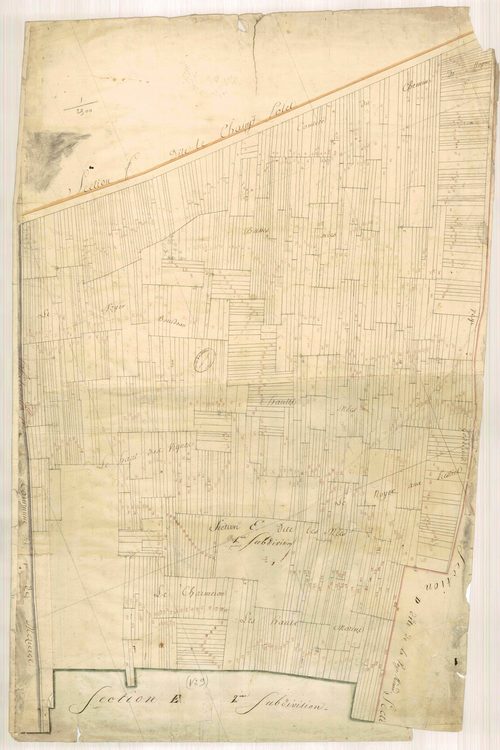 Châtres, section E dite des mées, feuille n° 1
