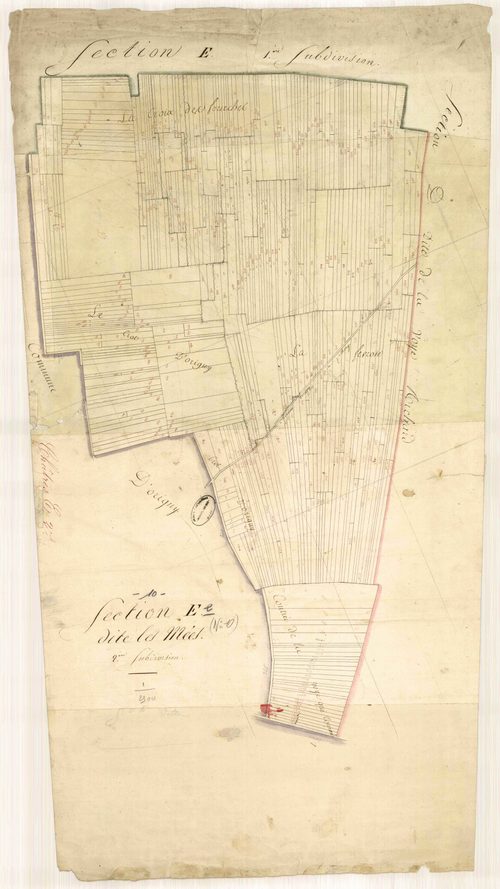 Châtres, section E dite des mées, feuille n° 2