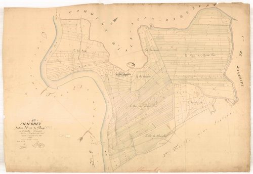 Chaudrey, section A dite du village, feuille n° 1, parcelles n° 1-270