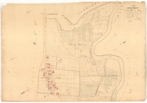 Chaudrey, section A dite du village, feuille n° 3, parcelles n° 676-970
