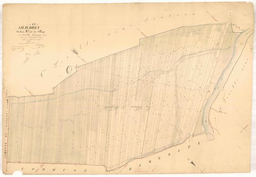 Chaudrey, section A dite du village, feuille n° 5, parcelles n° 1835-2158