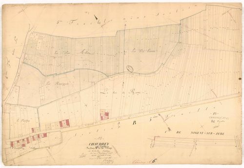 Chaudrey, section A dite du village, feuille n° 6, parcelles n° 2159-2436