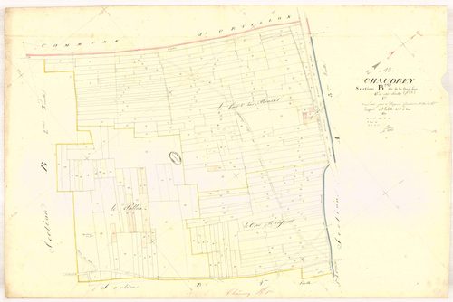 Chaudrey, section B dite de la croix Louis, feuille n° 1, parcelles n° 1-231