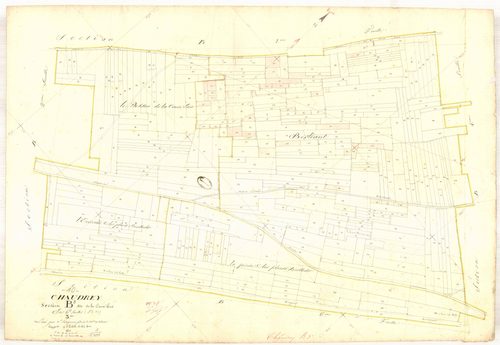 Chaudrey, section B dite de la croix Louis, feuille n° 3, parcelles n° 811-1181