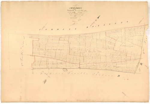 Chaudrey, section C dite de la côte ronde, feuille n° 1, parcelles n° 1-436