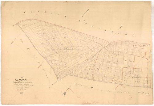 Chaudrey, section C dite de la côte ronde, feuille n° 3, parcelles n° 759-1136