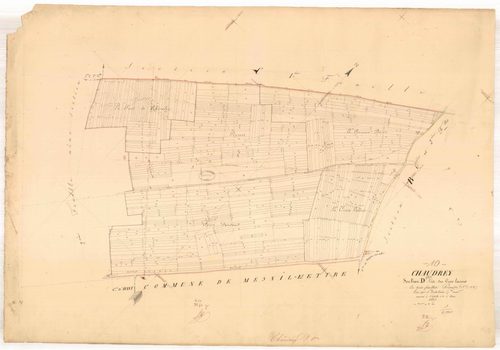 Chaudrey, section D dite des crocs larrons, feuille n° 1, parcelles n° 1-460
