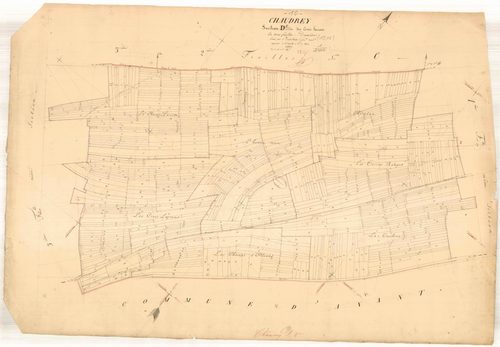 Chaudrey, section D dite des crocs larrons, feuille n° 2, parcelles n° 461-1139