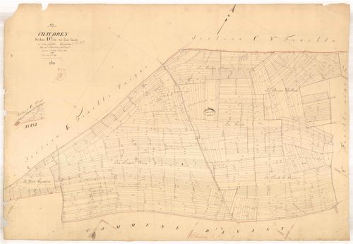 Chaudrey, section D dite des crocs larrons, feuille n° 3, parcelles n° 1139-1849