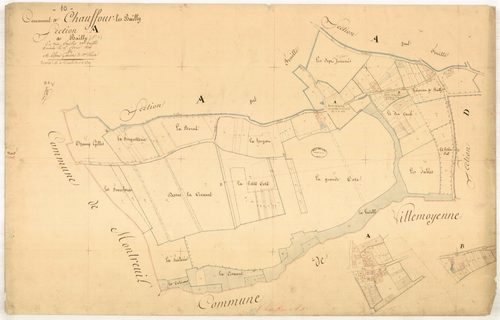 Chauffour-lès-Bailly, section A dite bailly, feuille n° 3, parcelles n° 253-451