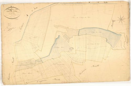 Chauffour-lès-Bailly, section B dite du village, feuille n° 2, parcelles n° 215-362