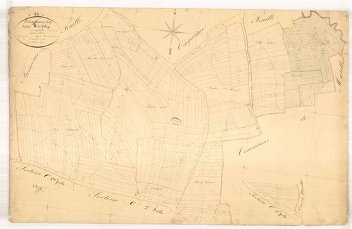 Chauffour-lès-Bailly, section B dite du village, feuille n° 4, parcelles n° 651-967