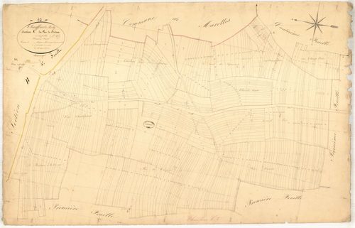 Chauffour-lès-Bailly, section C dite du ru de bidan, feuille n° 2, parcelles n° 334-723