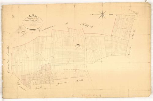 Chauffour-lès-Bailly, section C dite du ru de bidan, feuille n° 4, parcelles n° 762-1090