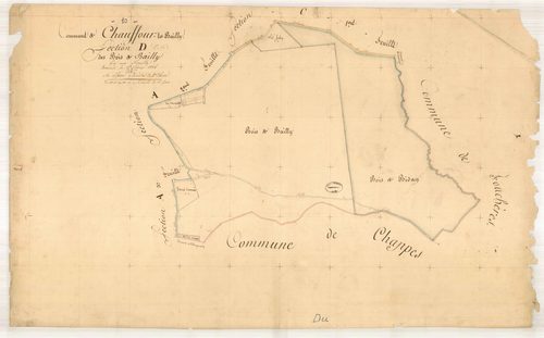 Chauffour-lès-Bailly, section D dite des bois du bailly, parcelles n° 1-17