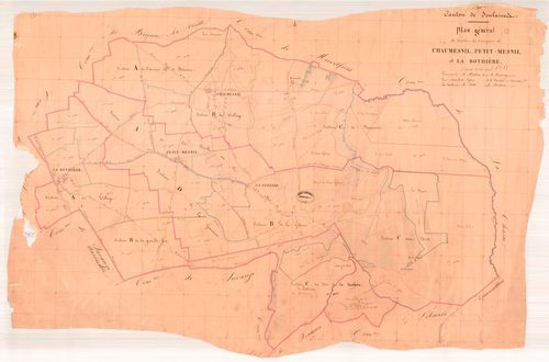 Chaumesnil, Petit-Mesnil et La Rothière, tableau d'assemblage