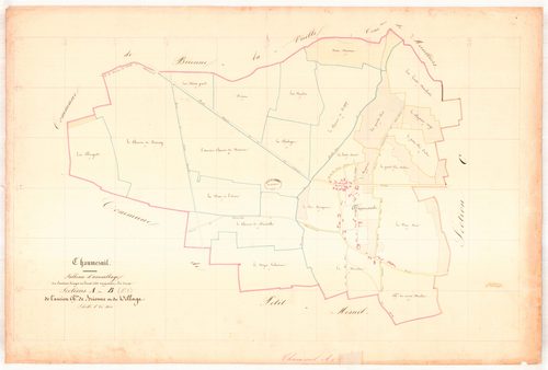 Chaumesnil, tableau d'assemblage section A dite de l'ancien chemin de Brienne et B dite du Village
