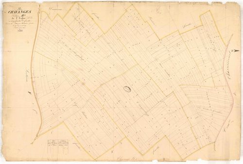 Chavanges, section B dite de l'enfer, feuille n° 3, parcelles n°609-899