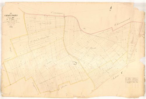Chavanges, section B dite de l'enfer, feuille n° 4, parcelles n°900-1178