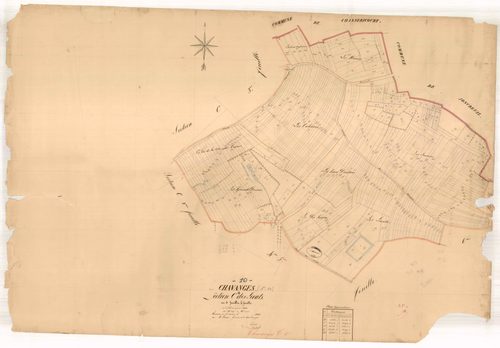 Chavanges, section C dite des livats, feuille n° 4, parcelles n°1391-1704