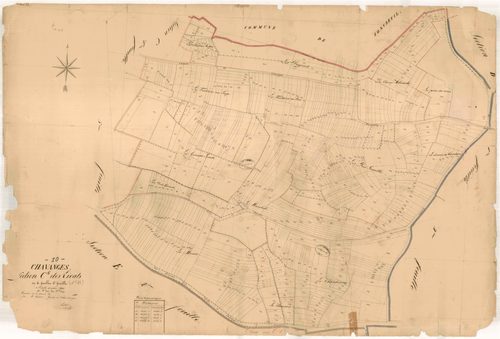 Chavanges, section C dite des livats, feuille n° 6, parcelles n°1942-2449